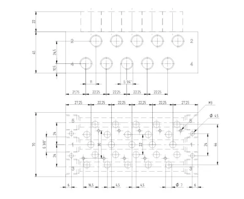 R 512 704. Alaplap az MH 5_ _ 704 szelepekhez - 12-helyes