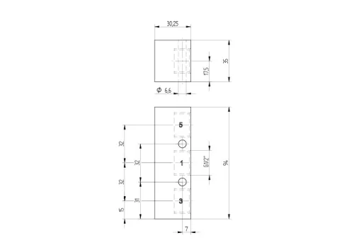 R 5 103 GR. Moduláris alaplap - jobb oldali végdarab