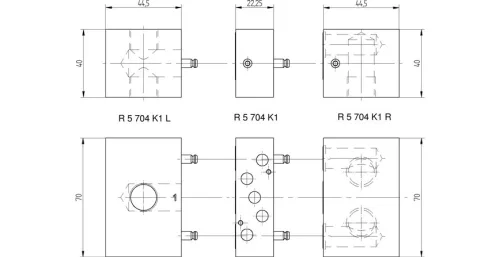 R 5 704 K1. Moduláris alaplap - közbenső elem