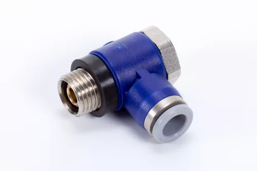 SCU-219M-M5N-4P. Sarok fojtó-visszacsapó szelep, távozó levegő fojtva - hengerbe