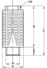 SPLF-1/8. Hangtompító - műanyag-porózus töltettel