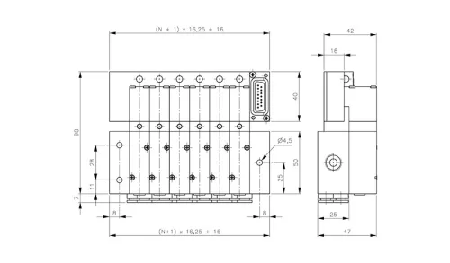 TL16 512 464. Szelepsziget az MD 5_ _ 404 T szelepekhez - 12-helyes