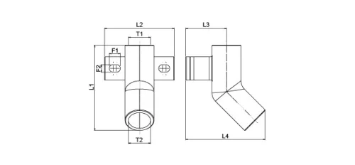 TP-MSAS-1/2-1/2. Léghálózat fali csatlakozó