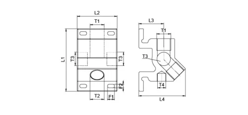 TP-MSWL-1/2-1/2. Léghálózat fali csatlakozó
