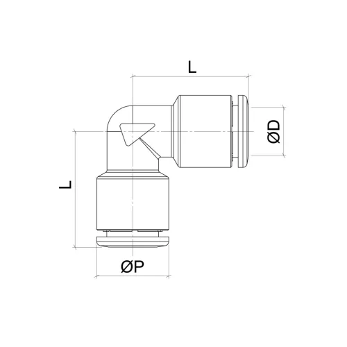 TQ-MCE-8. Push-In könyök összekötő
