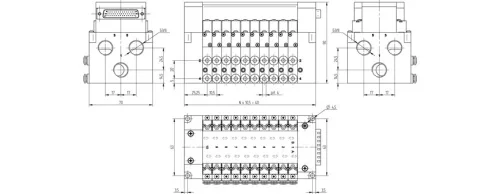 TR10 508 344. Szelepsziget az MMD _ _ _ 304 T szelepekhez - 8-helyes