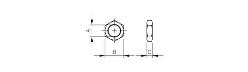 UAX-M8. Rögzítő anya dugattyúrúdra - M8 - INOX