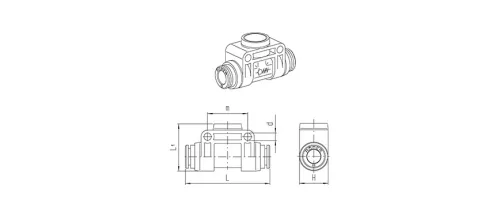 VNR-958-P45-6. Visszacsapó szelep, dugaszolható csatlakozóval