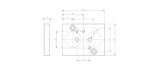 ZPN 6 10. Átalakító lap G1/4" - G1/2"-os NAMUR szelephez
