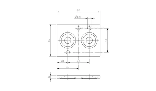 ZPN 6 5. Közbenső lap G1/2"-os NAMUR szelephez - 5mm